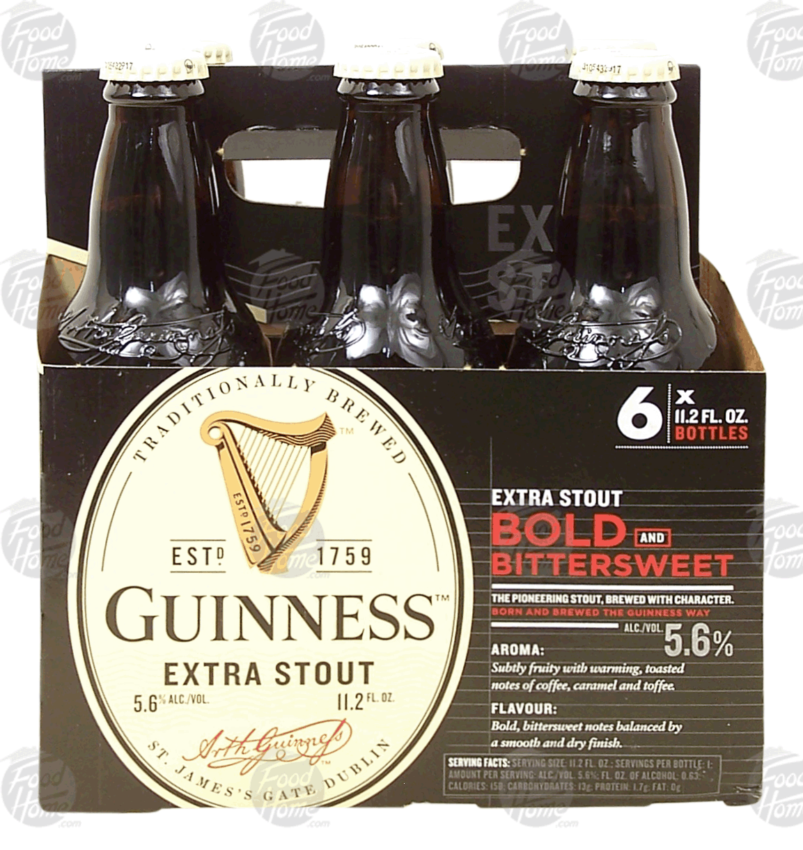 Guinness Extra Stout 6 12-ounce glass bottles Full-Size Picture